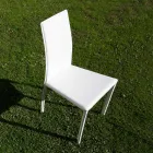 Designermatsalsstol klädd i läder Tillverkad i Italien - Sissy Viadurini