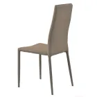 Stapelbar matsalsstol i 4 delar syntetiskt läder - Sibirien Viadurini