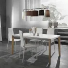 Stapelbar matsalsstol i 4 delar syntetiskt läder - Sibirien Viadurini