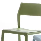 Stapelbar matsalsstol i färgad polypropen, 4 stycken - Abelia Viadurini
