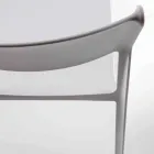 Stapelbar matsalsstol i färgad polypropen, 4 stycken - Abelia Viadurini