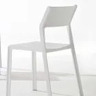 Stapelbar matsalsstol i färgad polypropen, 4 stycken - Abelia Viadurini