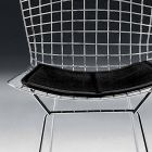Matsalsstol i förkromat stål och läder Tillverkad i Italien - Beniamino Viadurini