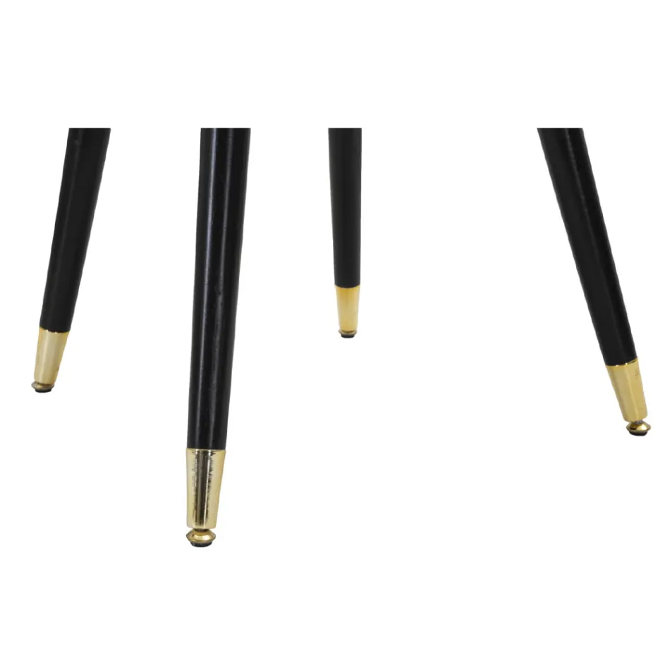 Matsalsstol i trä med säte täckt i tyg - Latina Viadurini