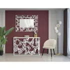 Matsalsstol i trä med säte täckt i tyg - Latina Viadurini