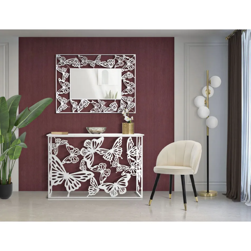 Matsalsstol i trä med säte täckt i tyg - Latina Viadurini