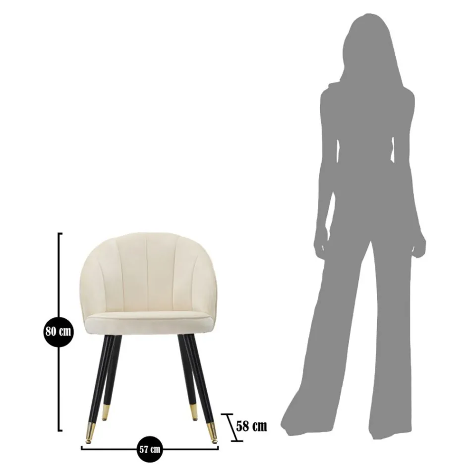 Matsalsstol i trä med säte täckt i tyg - Latina Viadurini