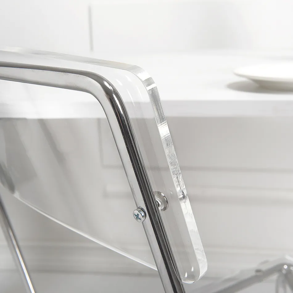 Matsalsstol i plexiglas tillverkad i Italien 2 delar - Charlotte Viadurini