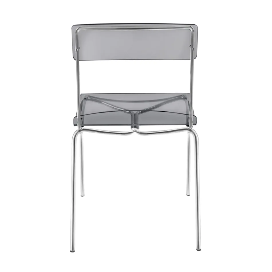 Matsalsstol i plexiglas tillverkad i Italien 2 delar - Charlotte Viadurini