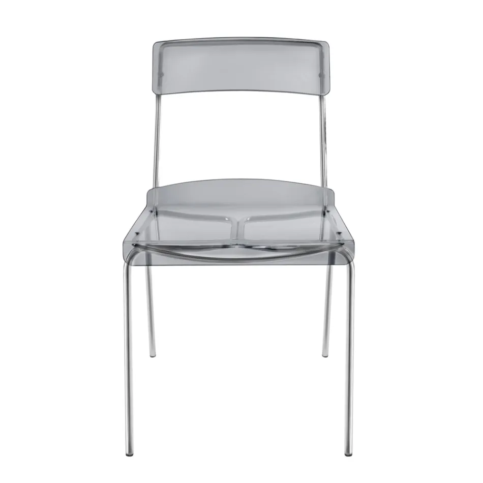 Matsalsstol i plexiglas tillverkad i Italien 2 delar - Charlotte Viadurini