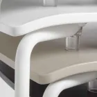 Matsalsstol i polypropen med metallbas, 4 delar - Alina Viadurini