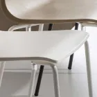 Matsalsstol i polypropen med metallbas, 4 delar - Alina Viadurini