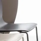 Matsalsstol i polypropen med metallbas, 4 delar - Alina Viadurini