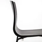 Matsalsstol i polypropen med metallbas, 4 delar - Alina Viadurini