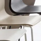 Matsalsstol i polypropen med metallbas, 4 delar - Alina Viadurini