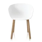 Matsalsstol i polypropen och metall 4 delar - Severina Viadurini