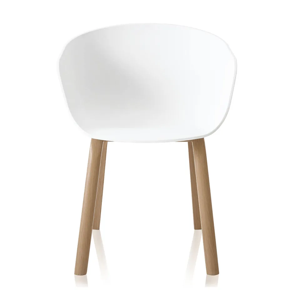 Matsalsstol i polypropen och metall 4 delar - Severina Viadurini