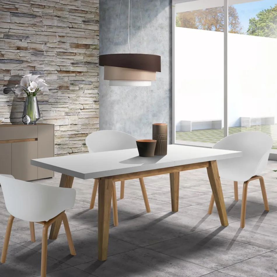 Matsalsstol i polypropen och metall 4 delar - Severina Viadurini