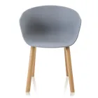 Matsalsstol i polypropen och metall 4 delar - Severina Viadurini