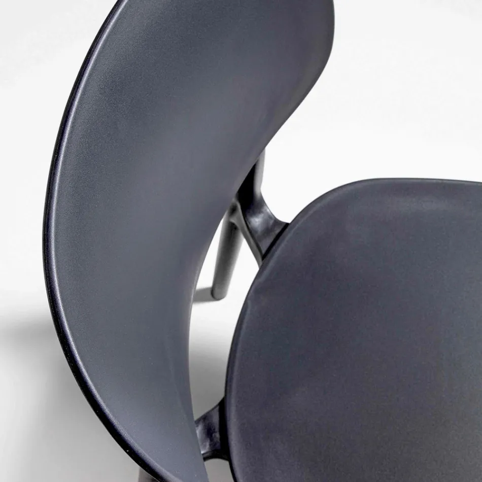 Stapelbar stol av polypropen, 4 stycken - Zagreb Viadurini