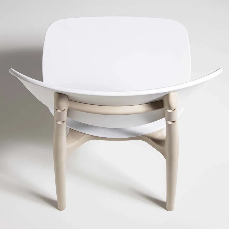 Stapelbar stol av polypropen, 4 stycken - Zagreb Viadurini