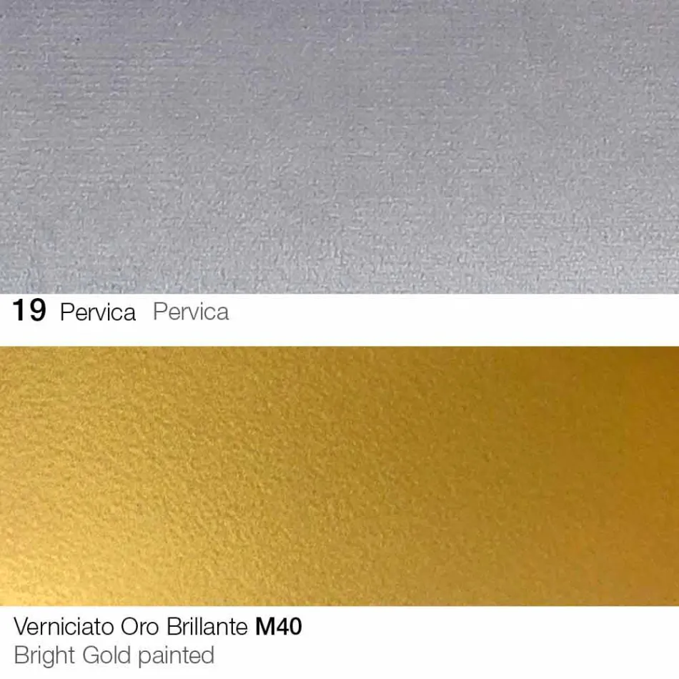 Tyg Matsalstol med guldben tillverkade i Italien - Marchesi Viadurini