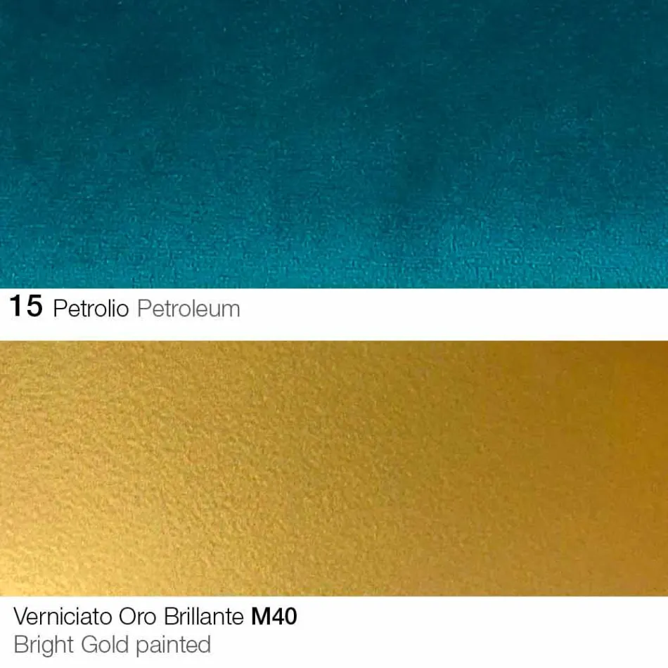 Tyg Matsalstol med guldben tillverkade i Italien - Marchesi Viadurini