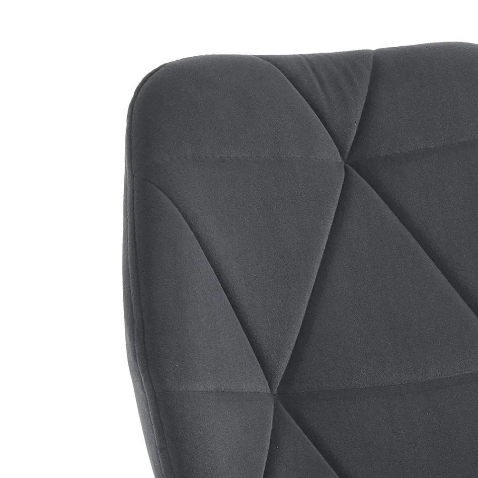 Matsalsstol i tyg och gyllene metall 4 delar - Smeralda Viadurini