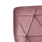 Matsalsstol i tyg och gyllene metall 4 delar - Smeralda Viadurini