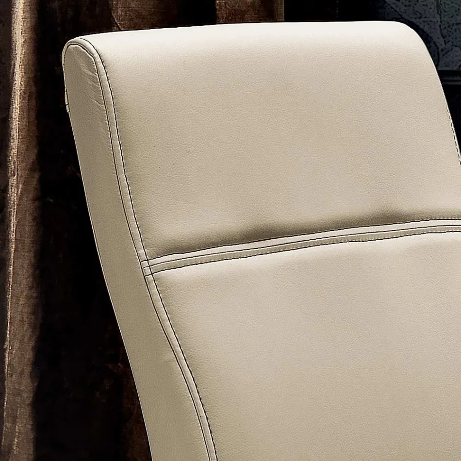 Modern matsalsstol i ekologiskt läder tillverkad i Italien, Luigina Viadurini