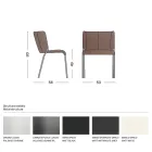 Matsalsstol klädd i Ecoleather Tillverkad i Italien - Giulia Viadurini