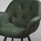 Matsalsstol i Ecoleather metallstruktur 2 delar - Delpiero Viadurini