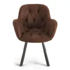 Matsalsstol i Ecoleather metallstruktur 2 delar - Delpiero Viadurini