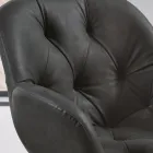 Matsalsstol i Ecoleather metallstruktur 2 delar - Delpiero Viadurini