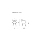 Matsalsstol i Ecoleather metallstruktur 2 delar - Delpiero Viadurini