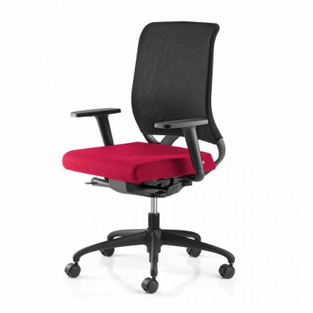 Svängbar ergonomisk design kontorsstol med armstöd och hjul - Meliva Viadurini