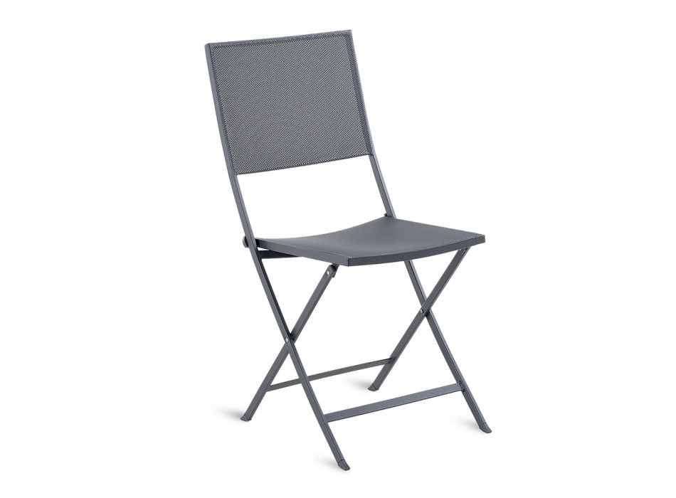 Utomhusfällbar stol med järnstruktur Tillverkad i Italien - Woody Viadurini