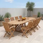 Hopfällbar trädgårdsstol i Natural Teak - Yggdrasil Viadurini