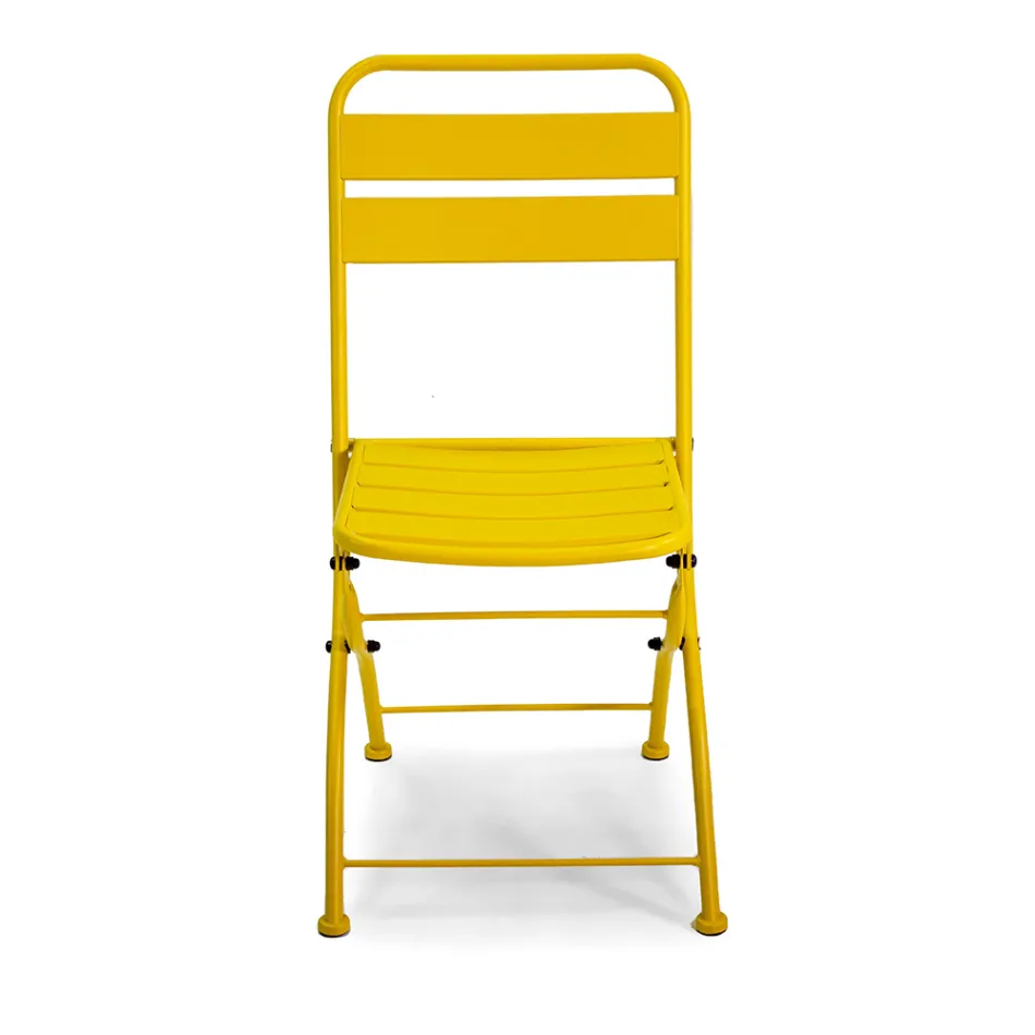 Hopfällbar trädgårdsstol helt i metall - Ribbon Viadurini