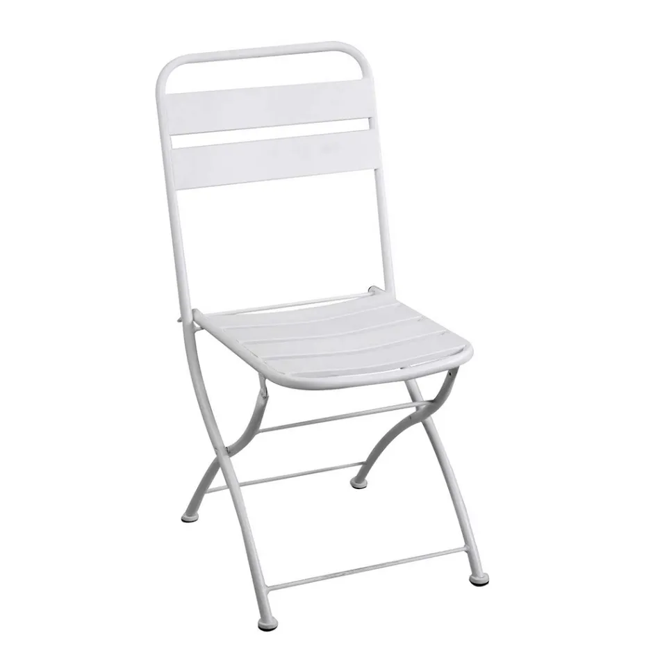 Hopfällbar trädgårdsstol helt i metall - Ribbon Viadurini