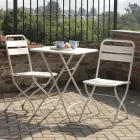 Hopfällbar trädgårdsstol helt i metall - Ribbon Viadurini