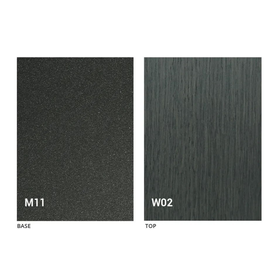 Fällbar stol i metall och ek 2 delar tillverkade i Italien - Roberta Viadurini