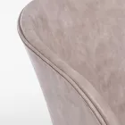 Stol Fåtölj i vitt eller svart stål och Vintage Ecoleather - Gongo Viadurini