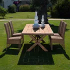 Uteserveringsstol i vävd syntetisk rotting och tyg, 2 stycken - Yves Viadurini