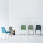 Fin tygstol med metallunderrede Tillverkad i Italien, 2 delar - Molde Viadurini