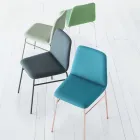 Fin tygstol med metallunderrede Tillverkad i Italien, 2 delar - Molde Viadurini