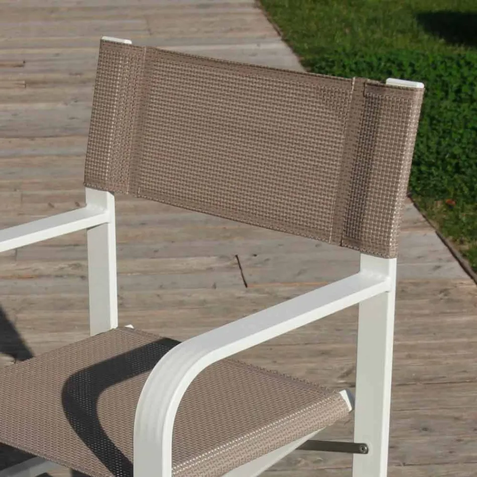 Hopfällbar direktörstol i duk Tillverkad i Italien, 2 stycken - Susy Viadurini