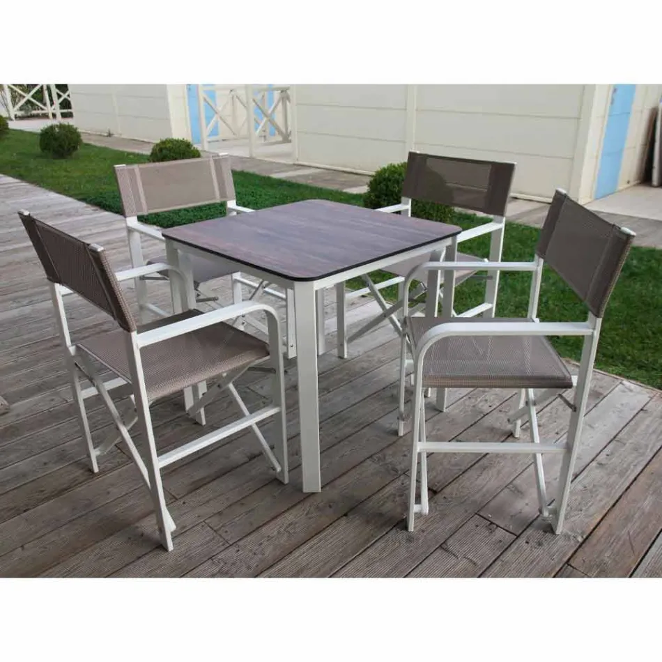 Hopfällbar direktörstol i duk Tillverkad i Italien, 2 stycken - Susy Viadurini