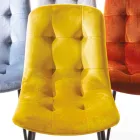 Fläckbeständig matstol med sammet, 4 delar - Kylie Viadurini