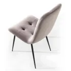 Fläckbeständig matstol med sammet, 4 delar - Kylie Viadurini